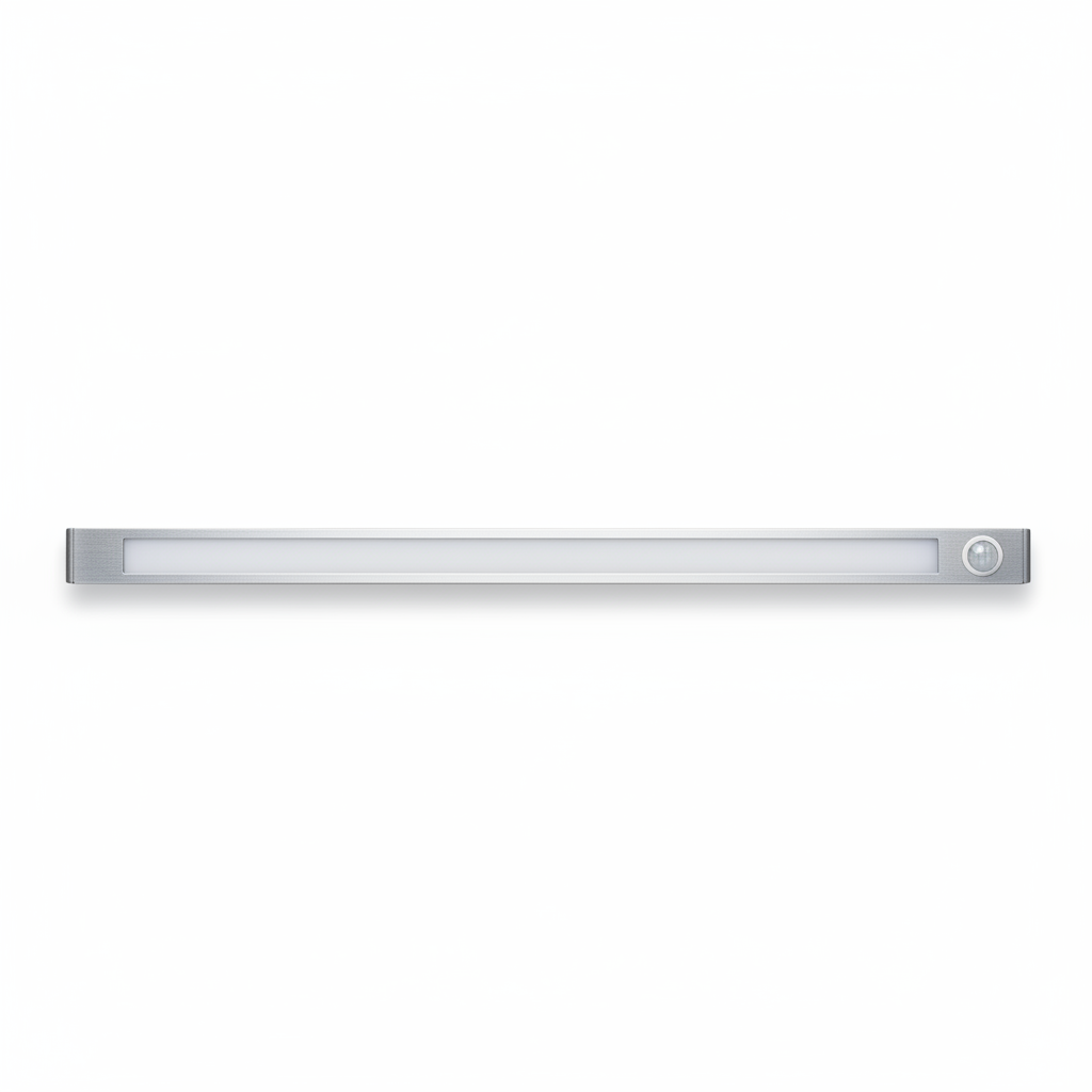 Closet LED motion sensor light bar front view