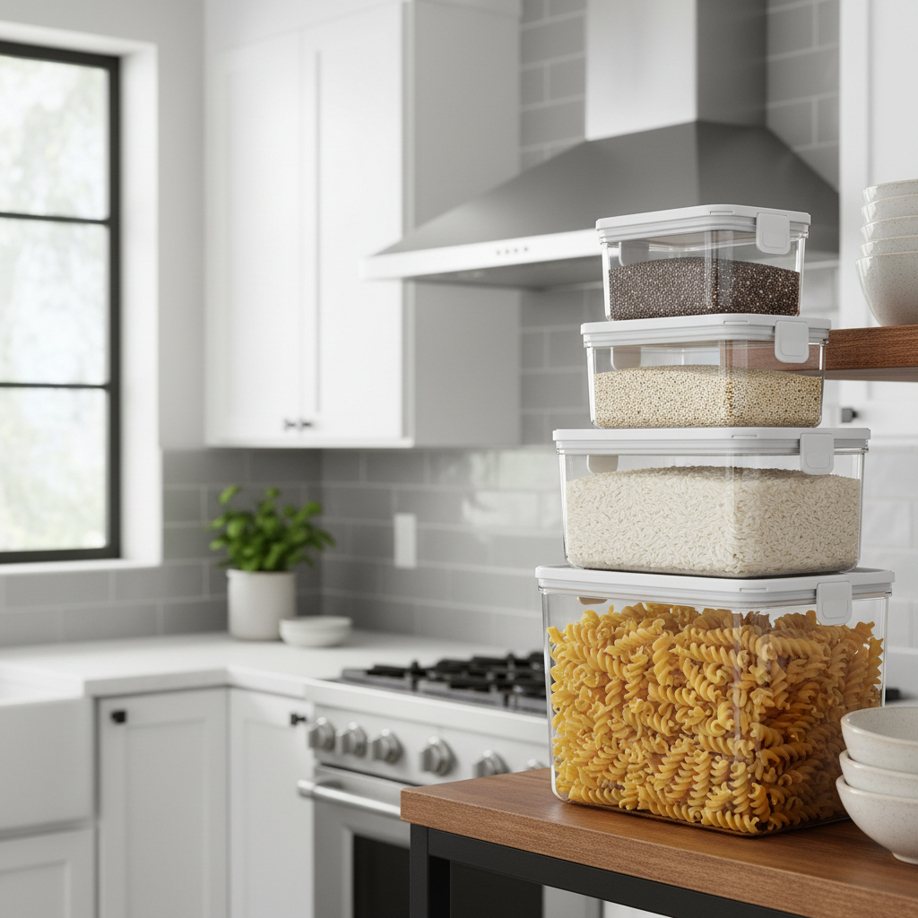 Pantry containers lifestyle kitchen shelf