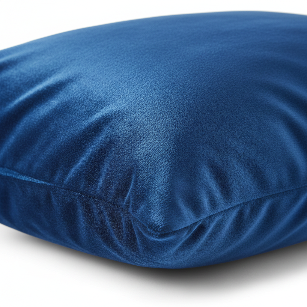 Close-up of velvet fabric texture and sheen