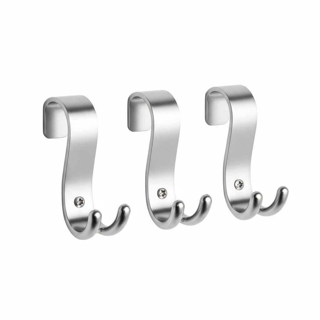 Metal door hook detail