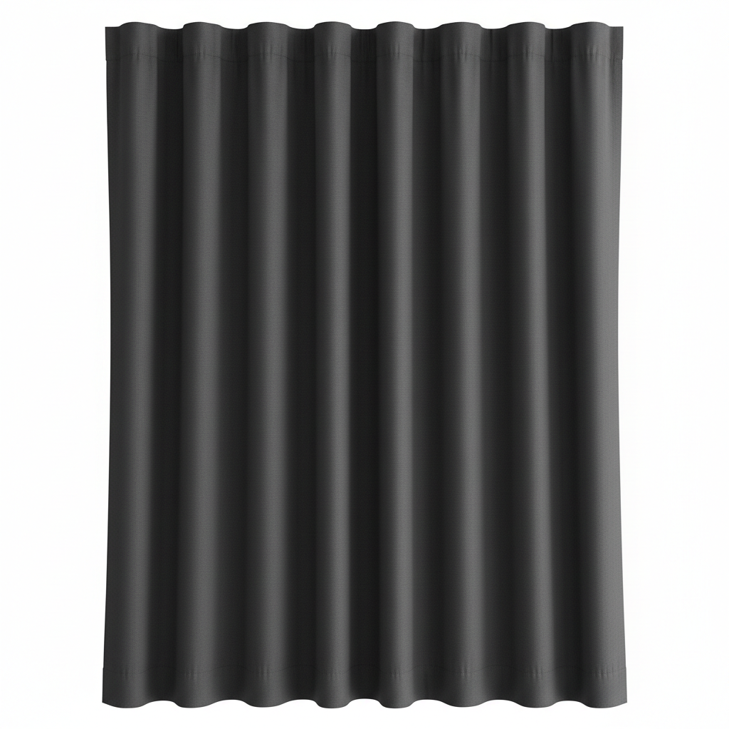 Blackout curtains single panel flat lay overhead view