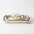 Coffee table decor tray set all 3 pieces nested together